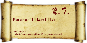 Messer Titanilla névjegykártya